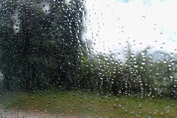 raindrop on glass in malaysia