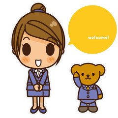 オンナノコ 制服スーツ(青) ご挨拶