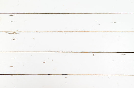 top view of white rustic wood plank texture background
