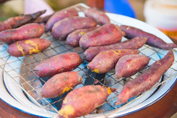 grill sweet potato on stove