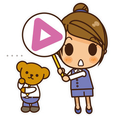 オンナノコ 制服ベスト(青) 三角