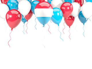 Flag of luxembourg on balloons