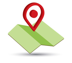 Map Icon an 3D Pin Design