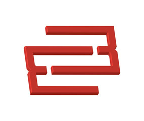 3D E Logo