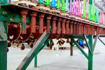 Fototapeta na wymiar Old weaving machine