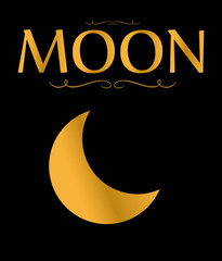 Obraz na płótnie Canvas Moon Poster Concept Design