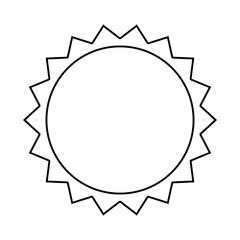silhouette of sun icon over white background. vector illustration