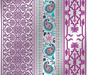 wedding card design, paisley floral pattern , India