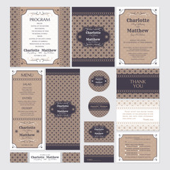 Set of wedding cards - 125876246