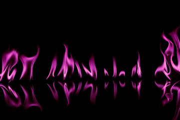 Pink Fire flames on black