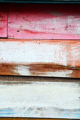 Colourful wooden plank