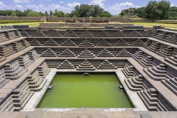 Obraz premium ハンピの古代遺跡群