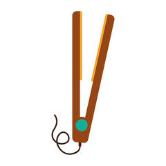 hair iron device icon over white background .hair saloon design. vector illustration