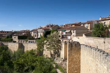 Fototapeta na wymiar Views of the city of Segovia, Spain, from the city wall