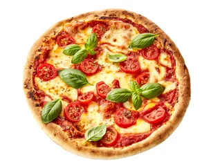 Crédence de cuisine en verre imprimé Pizzeria Savoureuse pizza italienne Margherita maison