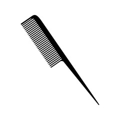 comb icon over white background .hair saloon design. vector illustration - obrazy, fototapety, plakaty