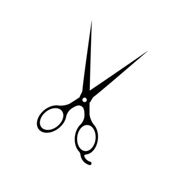 silhouette of scissors instrument icon over white background. hair saloon design. vector illustration