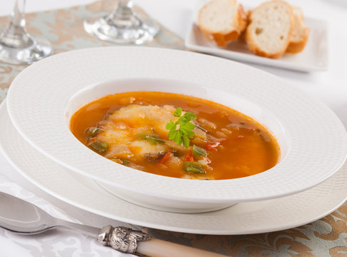 Hungarian fish soup
