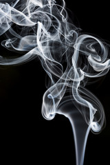 Smoke on a black background