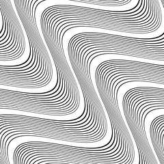 Design seamless monochrome waving pattern