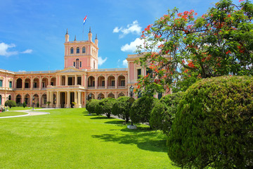 Fototapeta na wymiar Presidential Palace in Asuncion, Paraguay