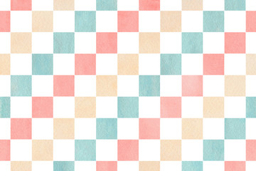 Watercolor square pattern.