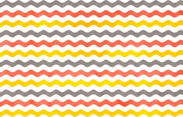 Watercolor wavy striped background.