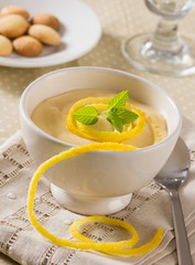 Lemon curd served in a bowl