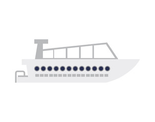 nautical boat vehicle icon over white background. vector illustration