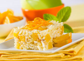 Sweet rice with orange
