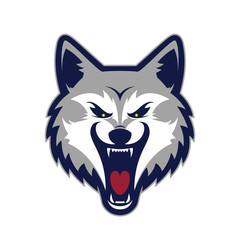 Wolf head mascot