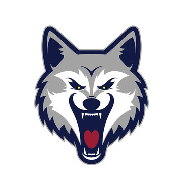 Wolf head mascot