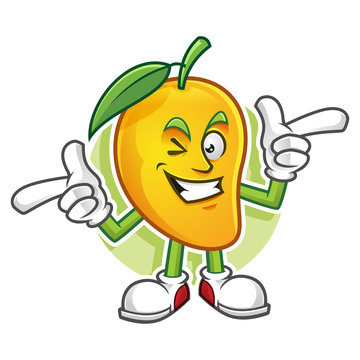 Funky mango mascot, mango character, vector of mango, mango cartoon