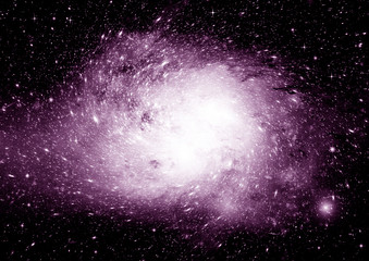 Stars, dust and gas nebula in a far galaxy