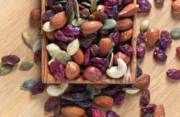 Different nuts,dry fruits and berries