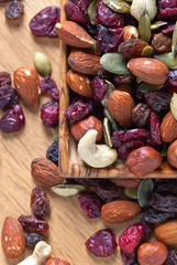 Different nuts,dry fruits and berries