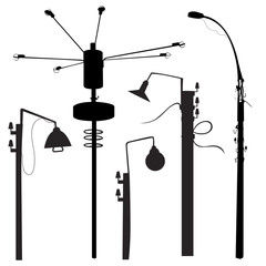 Obraz premium street lamp silouettes