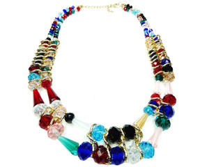 necklace with bright crystals jewelry