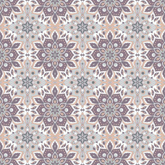 Seamless hand drawn mandala pattern.