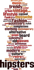 Hipsters word cloud concept. Vector illustration