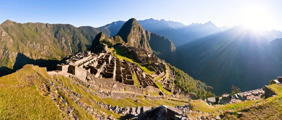Crédence de cuisine en verre imprimé Machu Picchu Machu Picchu (Pérou)