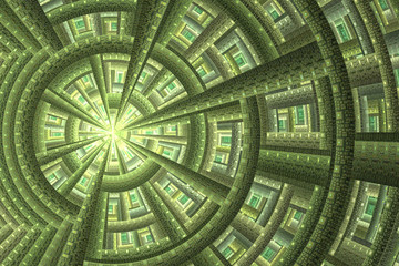 Abstract fractal tech shape