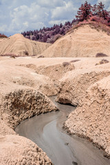 Mud volcanoes's clay river - Infrared filter