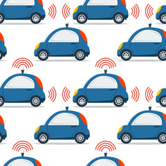 Fototapeta premium Self driving car isolated vector
