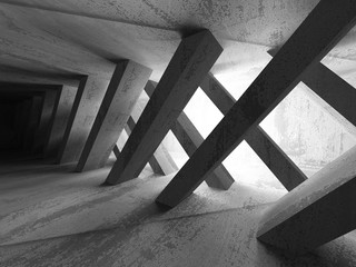 Dark concrete abstract architecture modern background