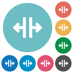 Vertical split flat icons