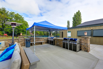 Barbecue area in Tacoma Lawn tennis Club