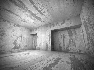 Fototapeta na wymiar Dark concrete empty room interior background