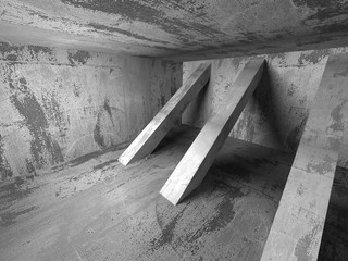 Abstract dark concrete walls room interior background
