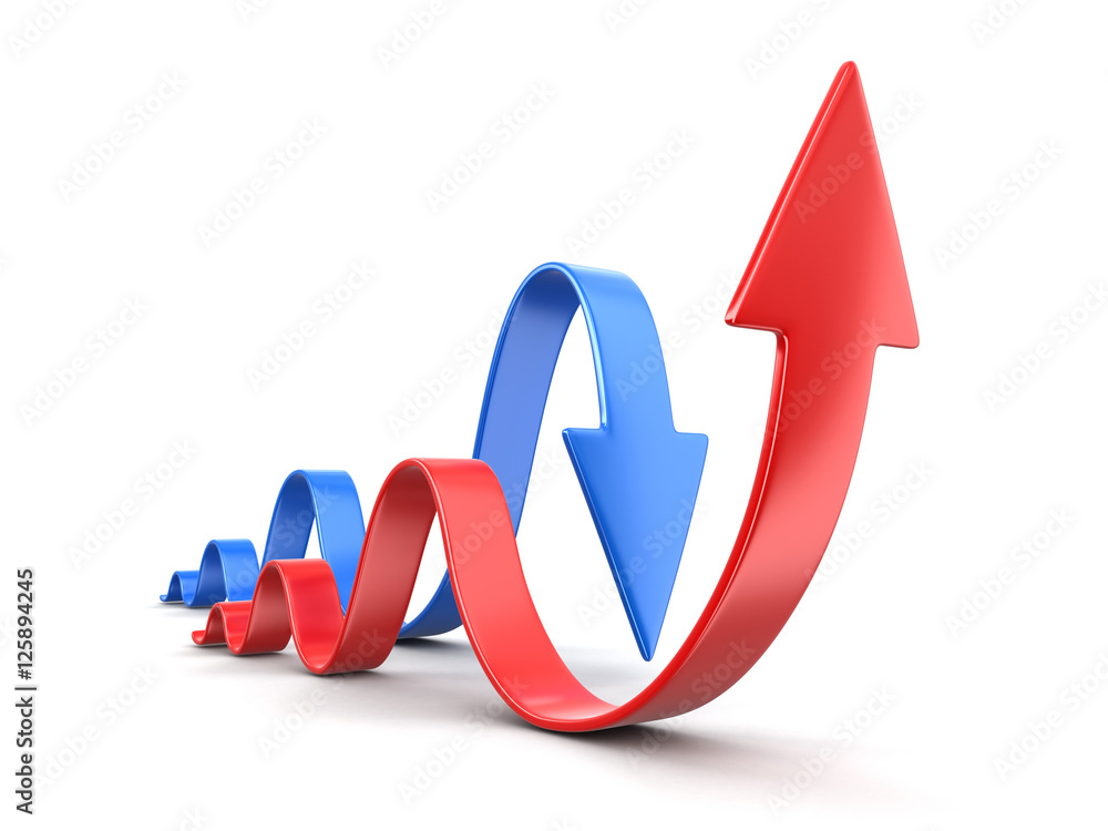 Poster 3d arrows. image with clipping path
